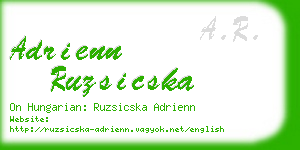 adrienn ruzsicska business card